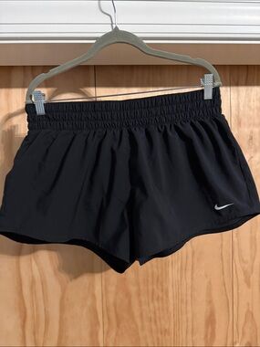 Nike Women's One mid rise 3”Black Athletic Running Shorts